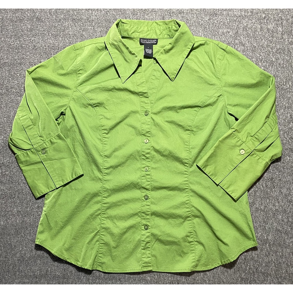 Dialogue Dress Woman Long Sleeve Shirt Size L The New Language Of Style